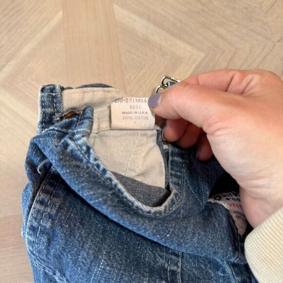 Vintage 80s 90s OshKosh B'gosh Denim Overalls Baby Boy Size 3/6 M USA - Picture 5 of 6